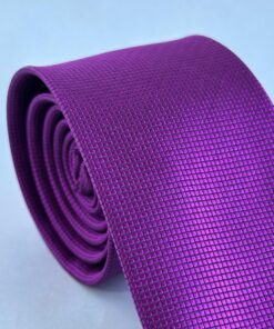 Alternative view of Gravata Slim Violeta Trabalhada