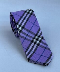 Gravata Slim Lilás Xadrez
