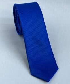 Gravata Slim Azul Marinho Trabalhada