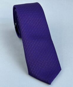 Gravata Slim Roxa Trabalhada