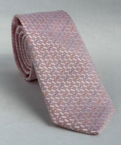 Gravata Slim Rosa Detalhada