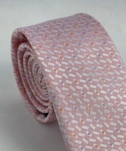 Alternative view of Gravata Slim Rosa Detalhada