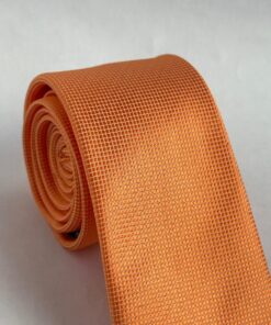 Alternative view of Gravata Slim Laranja Trabalhada