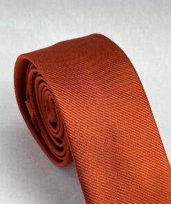 Alternative view of Gravata Slim Terra Cota Trabalhada