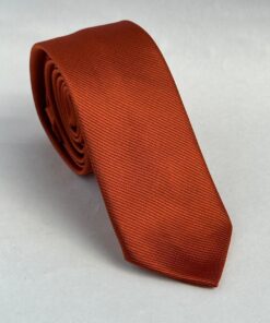 Gravata Slim Terra Cota Trabalhada