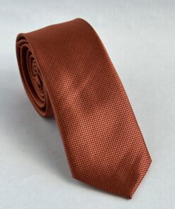 Gravata Slim Cobre Trabalhada