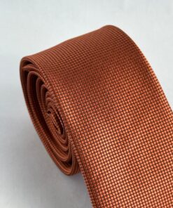 Alternative view of Gravata Slim Cobre Trabalhada