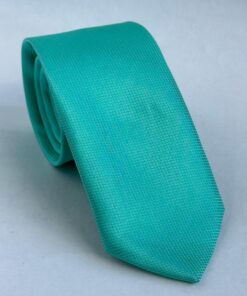Gravata Slim Verde Água Trabalhada