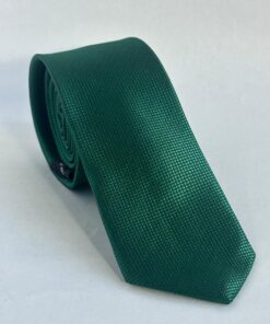 Gravata Slim Verde Floresta Trabalhada