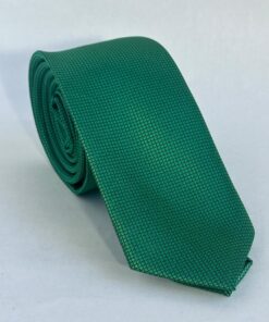 Gravata Slim Verde Bandeira Trabalhada