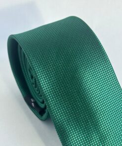 Alternative view of Gravata Slim Verde Floresta Trabalhada