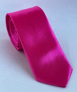 Gravata Slim Rosa Brilhosa