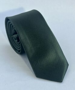 Gravata Slim Verde Musgo Trabalhada