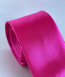 Alternative view of Gravata Slim Rosa Brilhosa