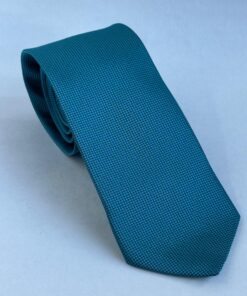 Gravata Slim Azul Teal Trabalhada