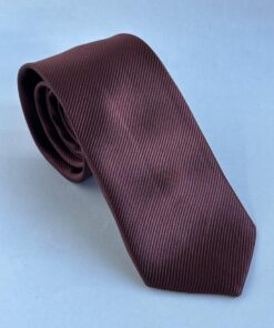 Gravata Slim Marrom Trabalhada