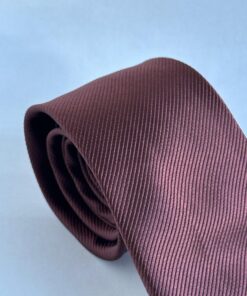 Alternative view of Gravata Slim Marrom Trabalhada