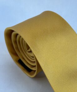 Alternative view of Gravata Slim Dourada Trabalhada