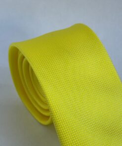 Alternative view of Gravata Slim Amarela Trabalhada