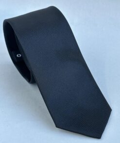 Gravata Slim Preta Lisa Trabalhada