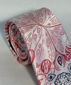 Alternative view of Gravata Slim Premium Rose Detalhada