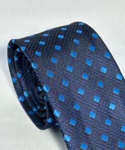 Alternative view of Gravata Slim Premium Azul Marinho Diamante