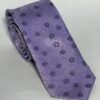 Gravata Slim Premium Lilás com Flores