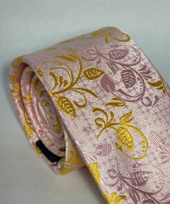 Alternative view of Gravata Slim Premium Rosa Detalhada