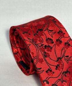 Alternative view of Gravata Slim Premium Vermelha Floral