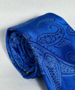 Alternative view of Gravata Slim Premium Azul Royal Cachemir