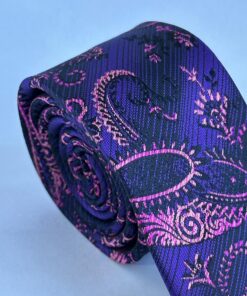 Alternative view of Gravata Slim Premium Roxa Cachemir