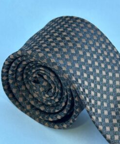 Alternative view of Gravata Slim Marrom Quadriculada