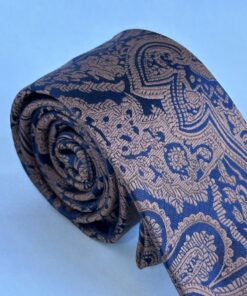 Alternative view of Gravata Slim Premium Marrom Paisley