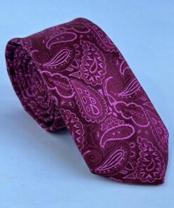 Gravata Slim Premium Cereja Castor