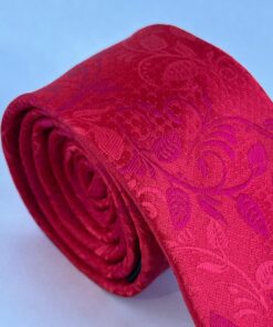 Alternative view of Gravata Slim Premium Vermelha Floral