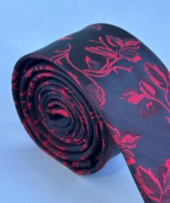 Alternative view of Gravata Slim Premium Floral Vermelho