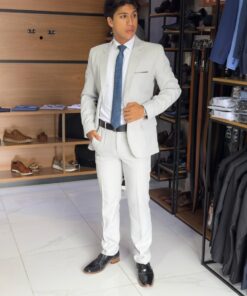 Alternative view of Costume Microfibra Gabardine Branco Ice