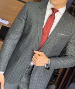 Microfibra Premium Príncipe de Gales Chumbo