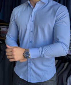 Camisa Social Premium Tecnológica Azul