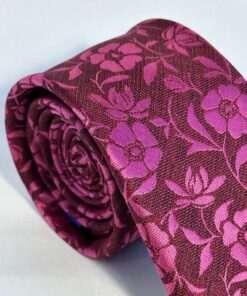 Alternative view of Gravata Slim Premium de Luxo Cereja Floral