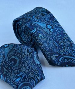 Gravata Slim Premium de Luxo Azul Castor