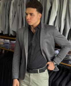 Blazer Grafite Masculino de Malha