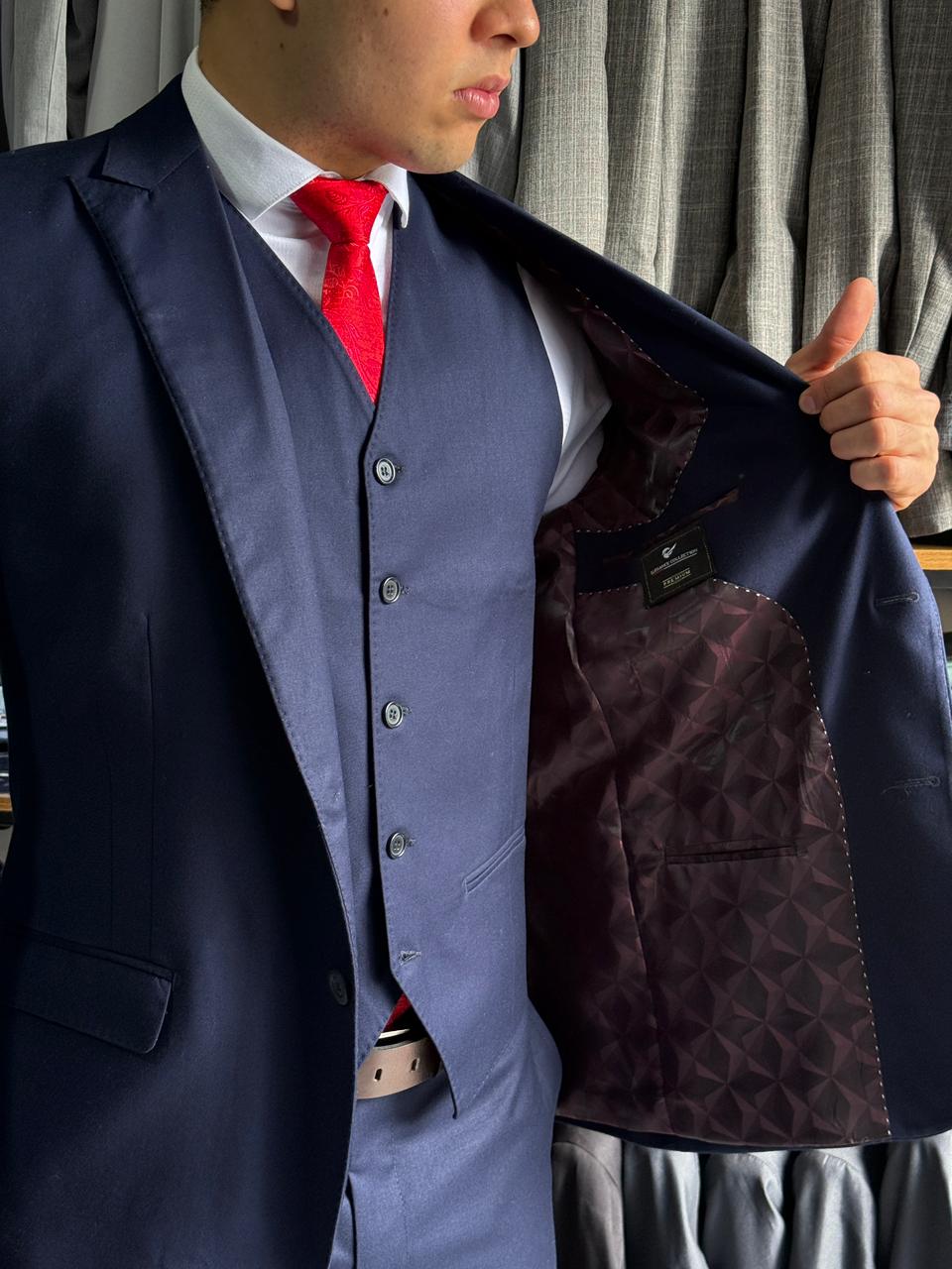 Terno Poliviscose Premium Azul Marinho - Imagem 3