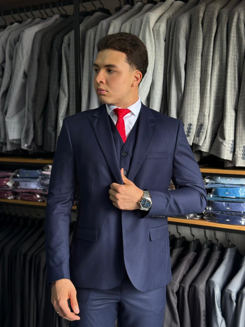 Terno Poliviscose Premium Azul Marinho